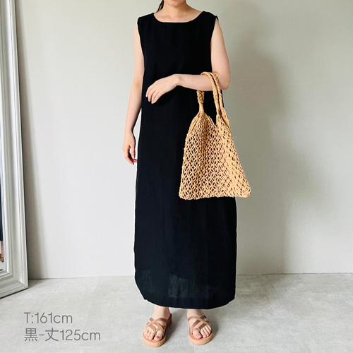 新作送0 大人の麻100％ワンピ 痩せ見えゆったりリネンワンピ3色 トール