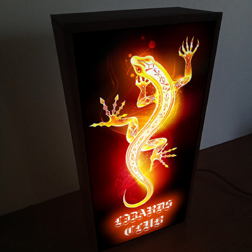 トカゲ 蜥蜴 爬虫類 ネオン系 テーブル カウンター BAR サイン ランプ