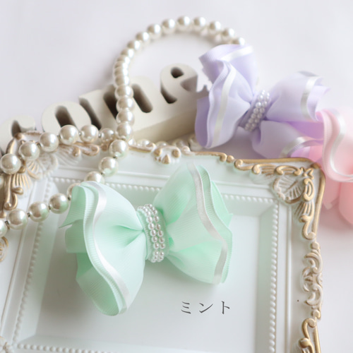ヘアゴム ベビーヘアクリップ アイスクリーム ~ゆめかわカラーver