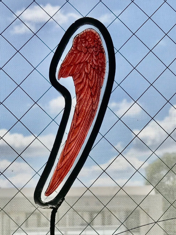 ステンドグラスのオブジェー天使の片羽 4枚目の画像