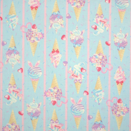 アイスクリーム柄【オーダー生地見本】 和装小物（帯・半襟） ようか  