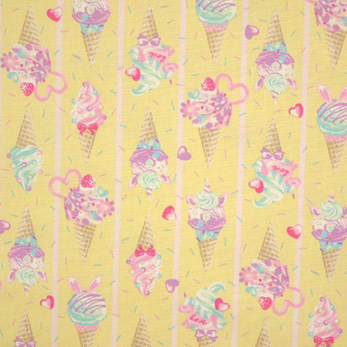 アイスクリーム柄【オーダー生地見本】 和装小物（帯・半襟） ようか  