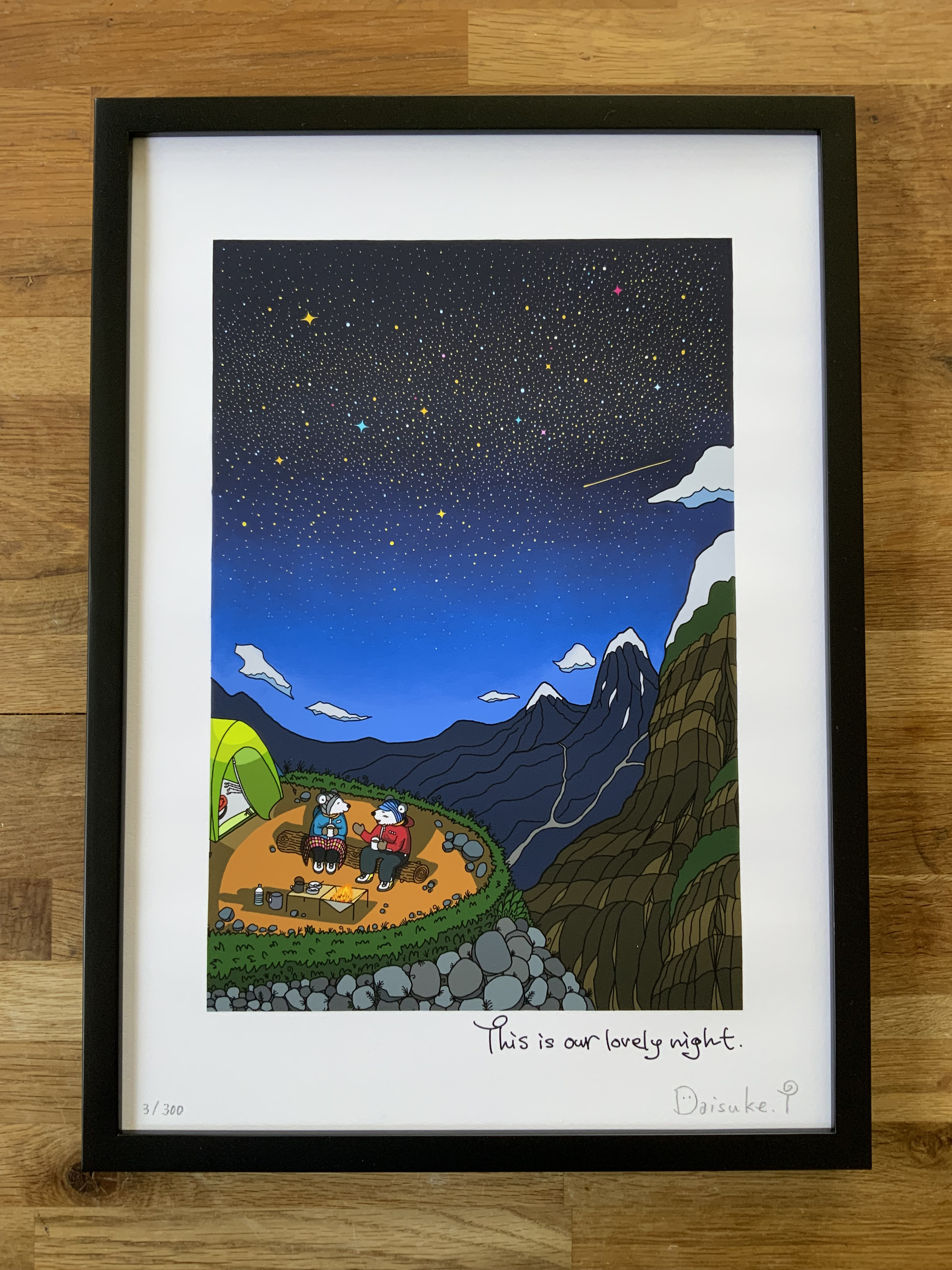 フレーム付きアート「This is our lovely night」A3カラー