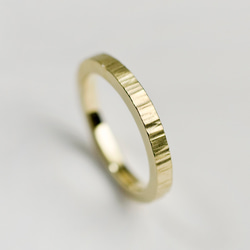 つや消し縦槌目 真鍮シックフラットリング 2.5mm幅 MATTE VERTICAL｜BRASS RING｜783 5枚目の画像