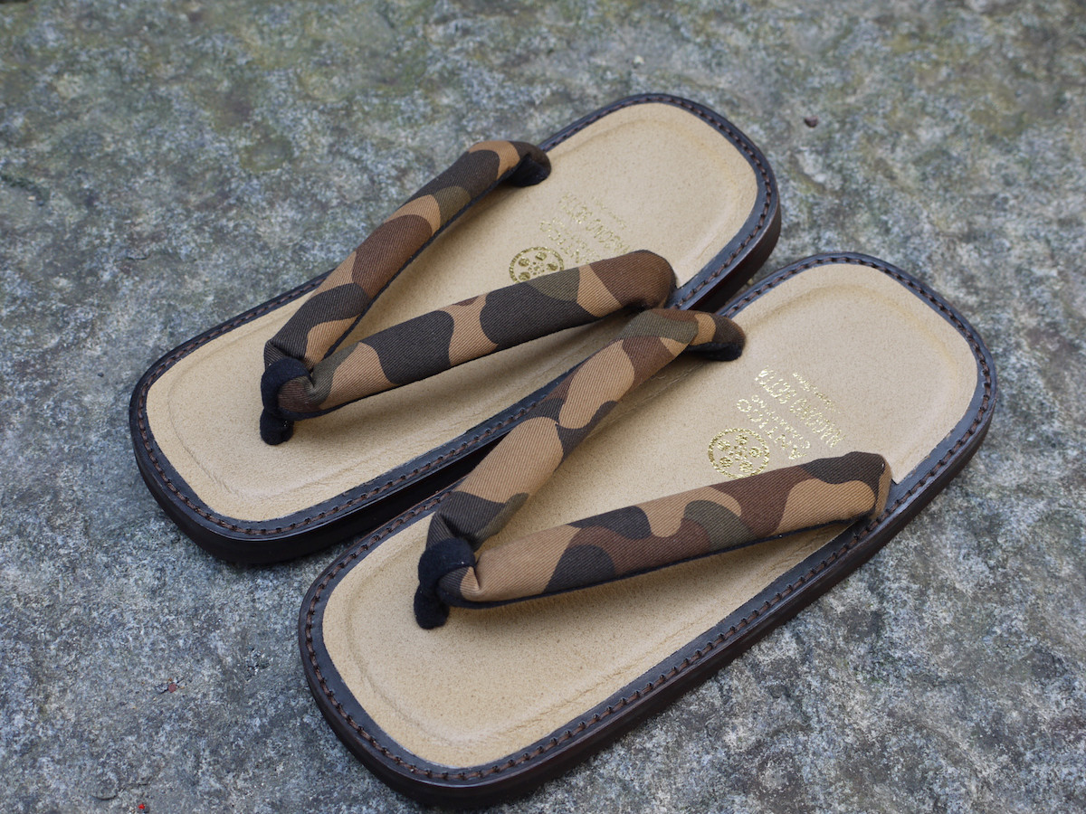 靴職人の本革雪駄風サンダル「那古野雪駄」（鼻緒：ST#006)