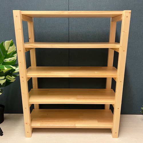 送料無料】 オープンラック 80cm 5段 パイン ナチュラル 棚・シェルフ