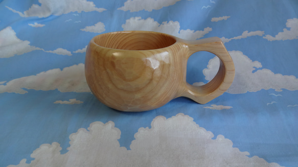 　ヒノキの一木彫りコーヒーカップ 11枚目の画像