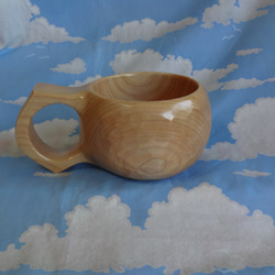 　ヒノキの一木彫りコーヒーカップ 9枚目の画像