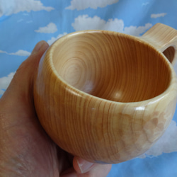 　ヒノキの一木彫りコーヒーカップ 8枚目の画像