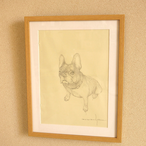 フレンチブルの絵 No1481アクリル画 フレンチブルドッグ 絵画