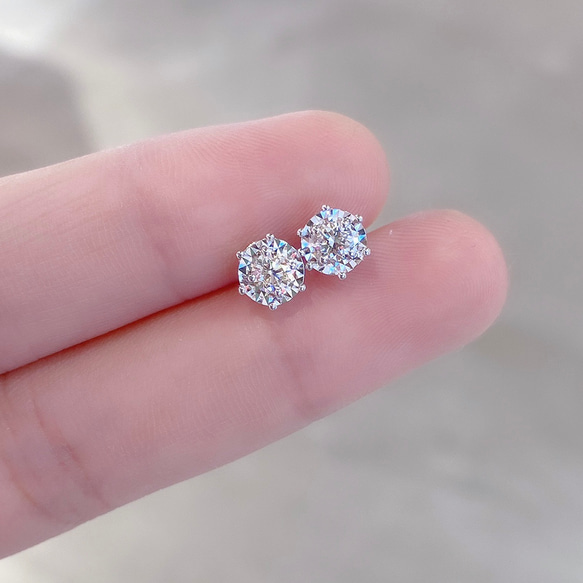 天然ダイヤモンドピアス0.364ct k18-