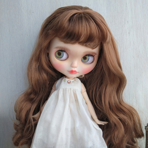 216※レースふんわり白のドレス ※ブライスアウトフィット※1/6ドール