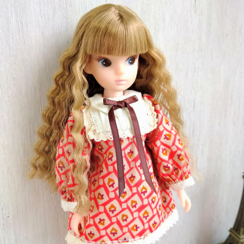 作家様♡ブライスアウトフィットセット ドットワンピース ウサ耳