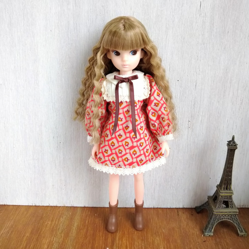 売れ筋ランキングも 682.レトロワンピース※リカちゃんアウトフィット※復刻版初代リカ 着せ替え服・アウトフィット