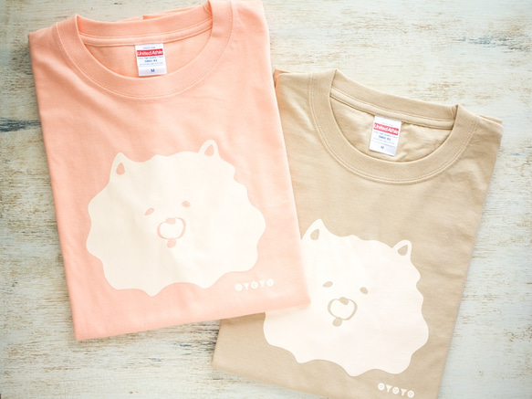 mofumofu-wanko 犬柄Tシャツ（フォレストグリーン） 5枚目の画像