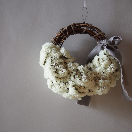 23.スターチスハーフリース スターチスホワイトミックス：ハーフリースM | andbloom