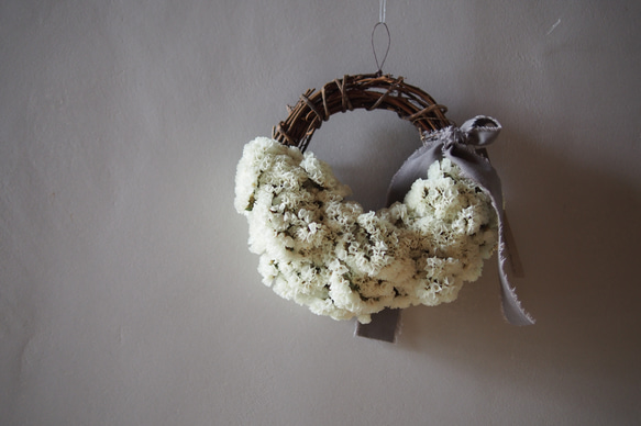 スターチスのハーフリース リース ユリ 通販 14071599｜Creema(クリーマ)