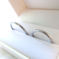 *＊銀星のマリッジリング＊* ペアリング 結婚指輪 刻印 名入れ アレルギー対応〈2本ペア〉 3枚目の画像