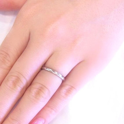 *＊銀星のマリッジリング＊* ペアリング 結婚指輪 刻印 名入れ アレルギー対応〈2本ペア〉 5枚目の画像