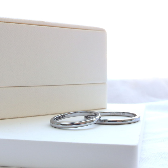 *＊銀星のマリッジリング＊* ペアリング 結婚指輪 刻印 名入れ アレルギー対応〈2本ペア〉 4枚目の画像