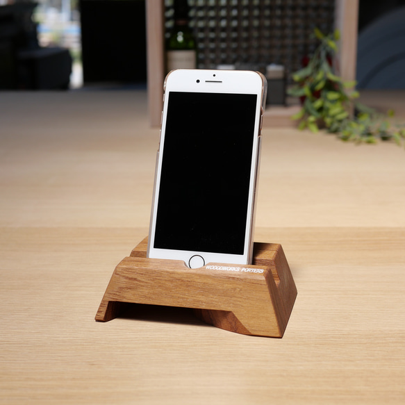 ★アウトレット　スマホスピーカー　Teak　Heart（チーク ハート）　アンモナイツmini　iphone 1枚目の画像