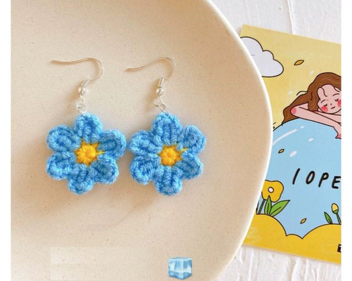 可愛い☆ブルー☆イヤリング ハート型♡極上スイスブルートパーズのピアス/イヤリング -Clarith