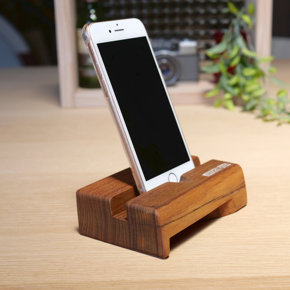 ★アウトレット　スマホスピーカー　Teak　Sap（チーク サップ）　アンモナイツmini　iphone 2枚目の画像