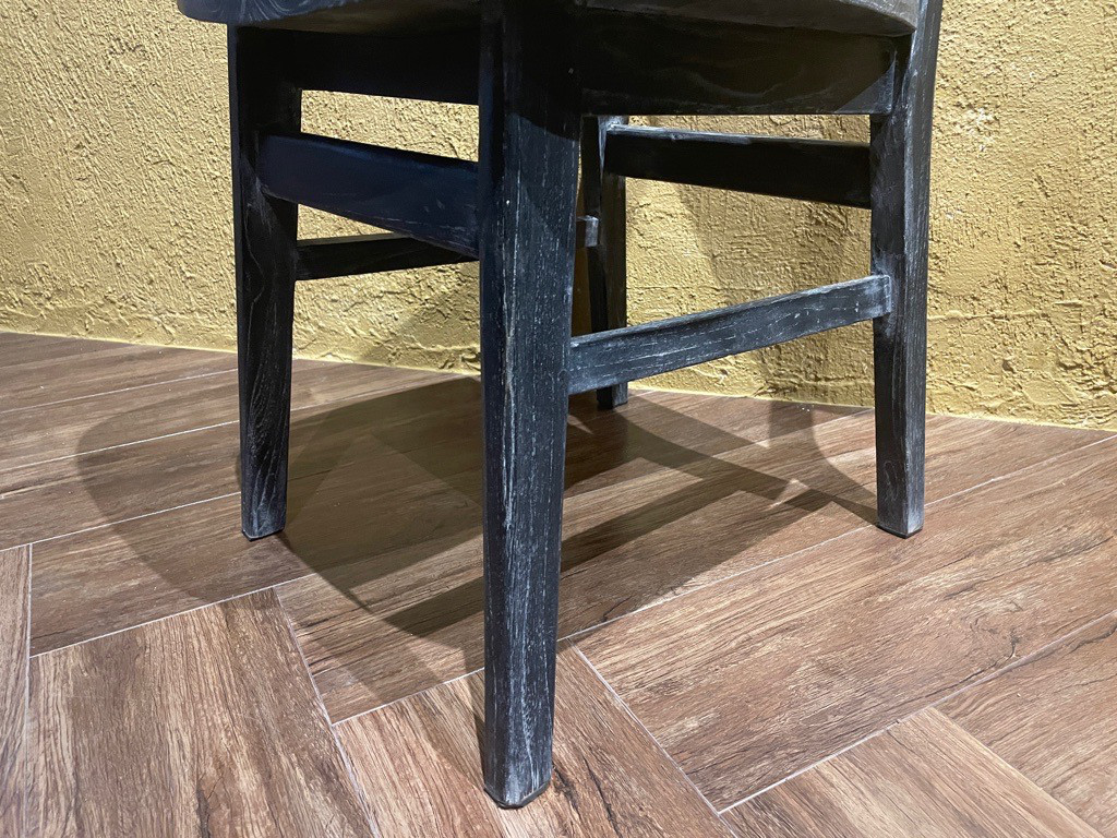 チーク 木製椅子 ワークチェア ダイニングチェア カフェ ダメージ仕上げ チーク無垢 ダークウォッシュ cha403