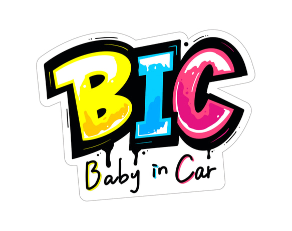 BABY IN CAR　ベイビーインカー　ステッカー 1枚目の画像