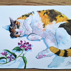 幸せを運ぶ三毛猫さんのポストカード ポストカード 葵 通販 14073169