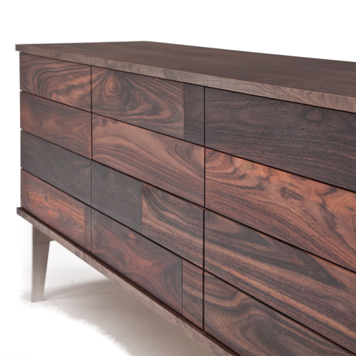 プッシュオープンキャビネット【ローズウッド材】[オイル仕上