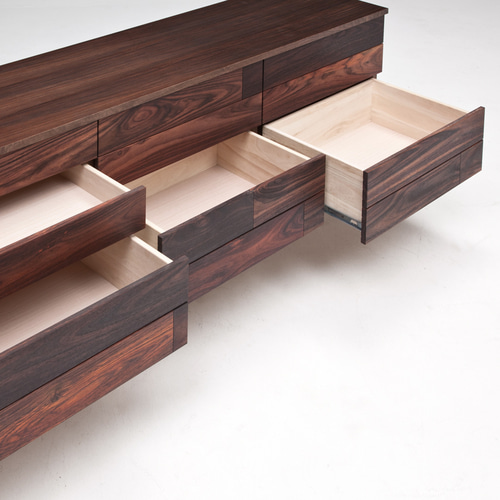 プッシュオープンキャビネット【ローズウッド材】[オイル仕上