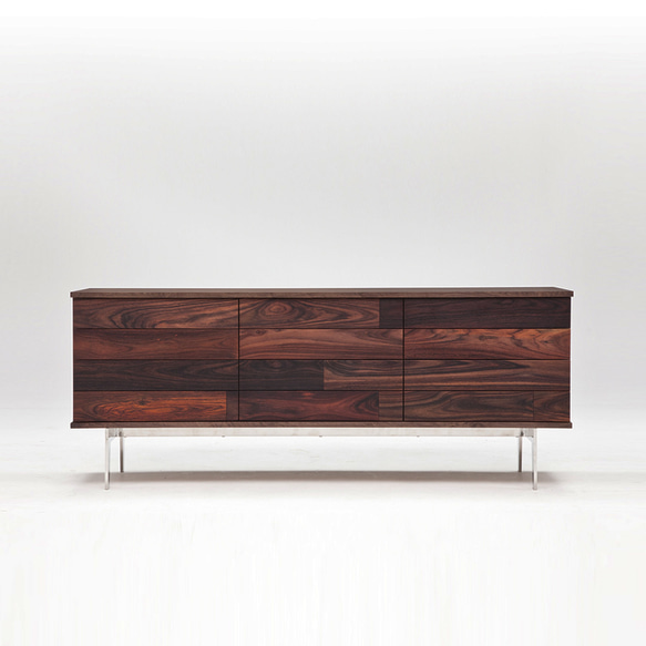 プッシュオープンキャビネット【ローズウッド材】[オイル仕上