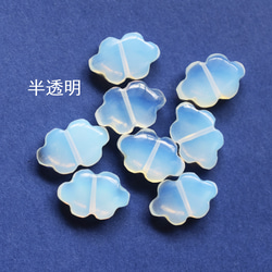 値下げ成功【金具変更可】雨の日が楽しくなる　雲と雨の　サージカルステンレスピアスフック(オパライト・クリスタル） 4枚目の画像