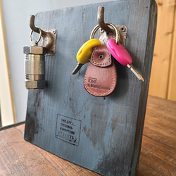 ②アップサイクルKey Hook 鍵掛けスタンド　カラー/シャビ―ホワイト　 10枚目の画像
