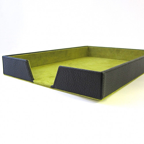 デスクトレー 書類ケース レターケース ボックス A4 デスクトップ 本革 ナッパ スエード ２色 7,110円