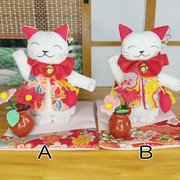 新品】かわいい！スティッチ 福呼ぶ 招き猫 パッチワーク】かわいい福