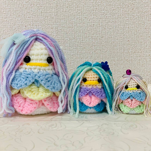 ハンドメイド アマビエ様 あみぐるみ 疫病退散】あみぐるみのアマビエ様が完成しました！ | 編み物