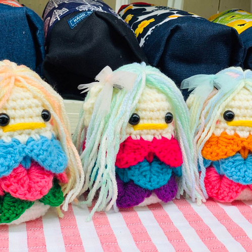 ハンドメイド アマビエ様 あみぐるみ 受注製作】疫病退散☆大きいサイズのアマビエ様☆あみぐるみ