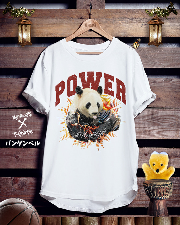 ❤️パンダ❤️ パンダパワーTシャツ「パンダンベル」 Tシャツ ｢MessagE｣ 通販