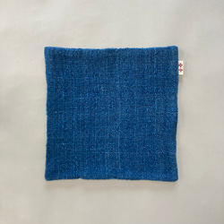 小ハンカチ　海〈手織り 藍染〉 2枚目の画像