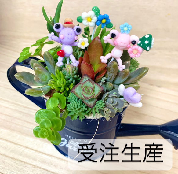 〜そのまま飾れる〜多肉植物寄せ植え(ハンドメイド)おうちピック