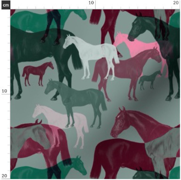 馬 馬柄 ホースの可愛すぎるデザイン 小柄 馬術 乗馬  輸入生地 生地 ハンドメイド 素材 4枚目の画像