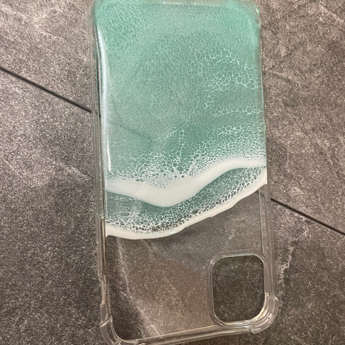 携帯ケース オーダー レジンアート 海 スマホケース iPhone