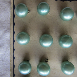 球体ガラスパール釦12mm8個アイスブルー フランスアンティーク 3枚目の画像