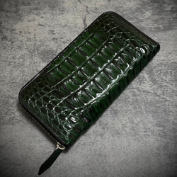 無双 クロコダイル 財布 二つ折り 折財布 メンズ財布 ホーンバッグ