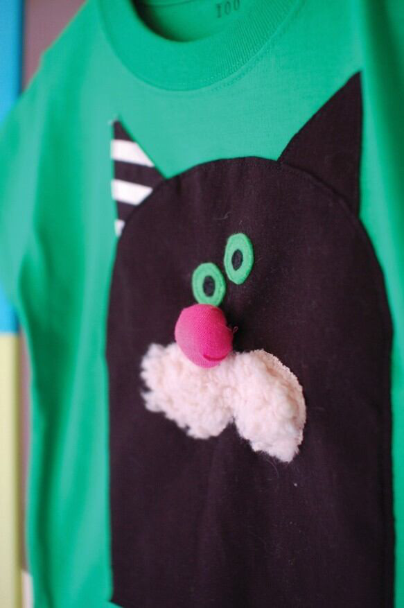 Black CAT Tshirt_size90-110 5枚目の画像