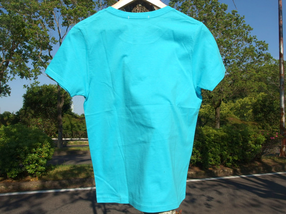 グラディエーターTシャツ　ターコイズブルー　プレゼント　ペア　アウトドア　カワイイ　格好いい　カットソー　オシャレ 4枚目の画像