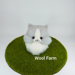 ちょこんとおすわり(ねこM)　～Wool Farm～　羊毛フェルト 3枚目の画像