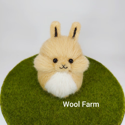 ちょこんとおすわり(うさぎM)　～Wool Farm～　羊毛フェルト 2枚目の画像